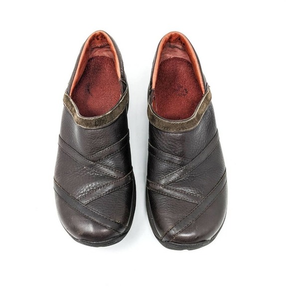 Merrell Womens 7.5 Primo Patch Bug Brown Leather Slip On Comfort Shoes - Picture 5 of 9